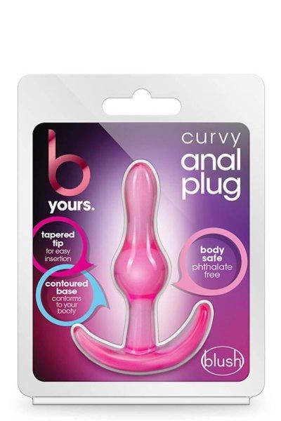  B YOURS CURVY ANAL PLUG PINK 