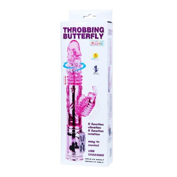  Throbbing Butterfly Vibrator Pink 