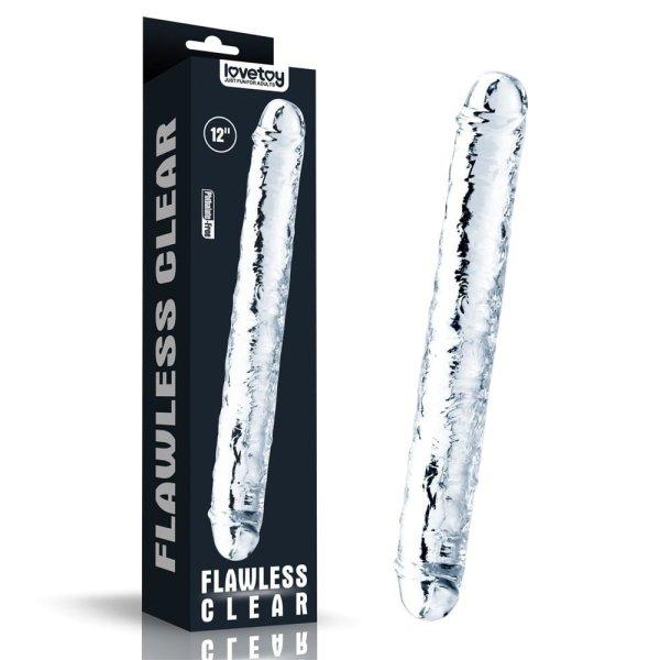  12''  Flawless Clear Double Dildo 