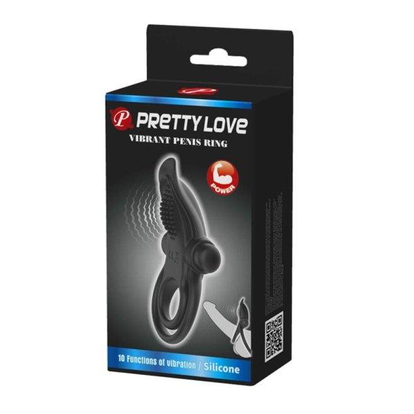  Pretty Love Vibrant Penis Ring Black 