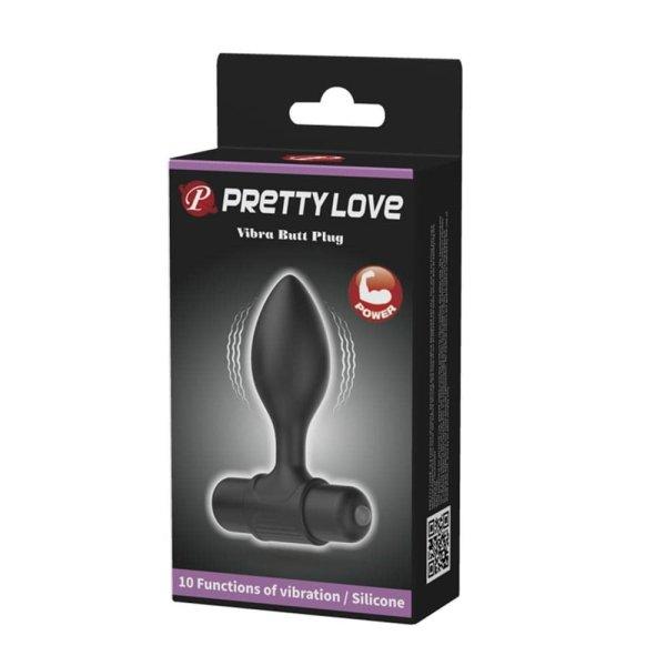  Pretty Love Vibra Butt Plug Black 