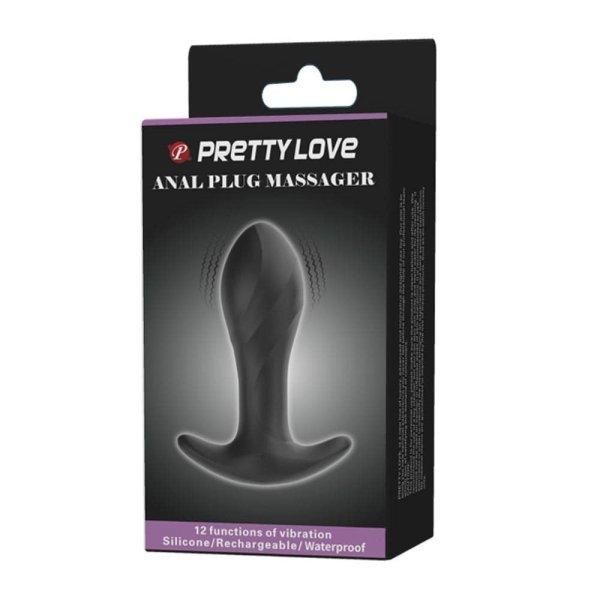  Pretty Love Anal Plug Massager Black 