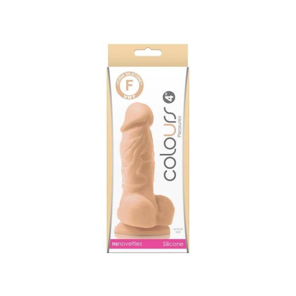  Colours Pleasures 4 inch Dildo White 