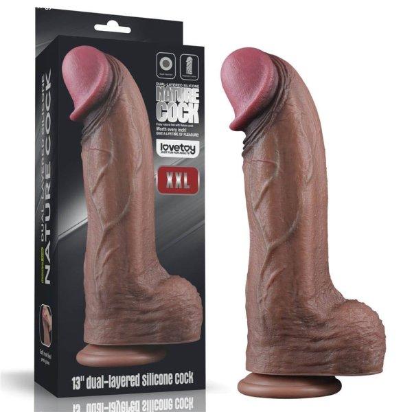  13'' Dual Layered Silicone Cock XXL 