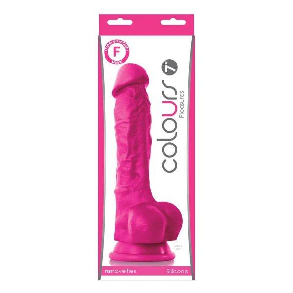  Colours Pleasures 7 inch Dildo Pink 