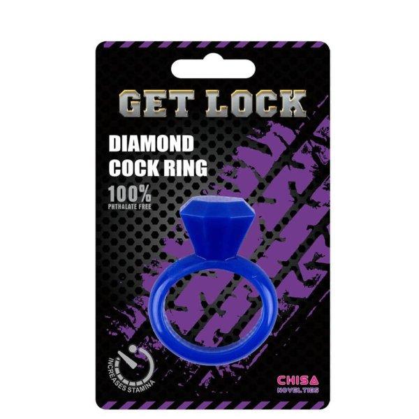  Diamond Cock Ring Blue 