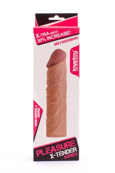  Pleasure X-Tender Penis Sleeve Brown 3 