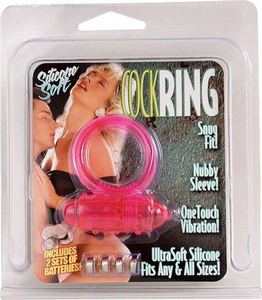  Vibrating Cockring Silicone Pink 