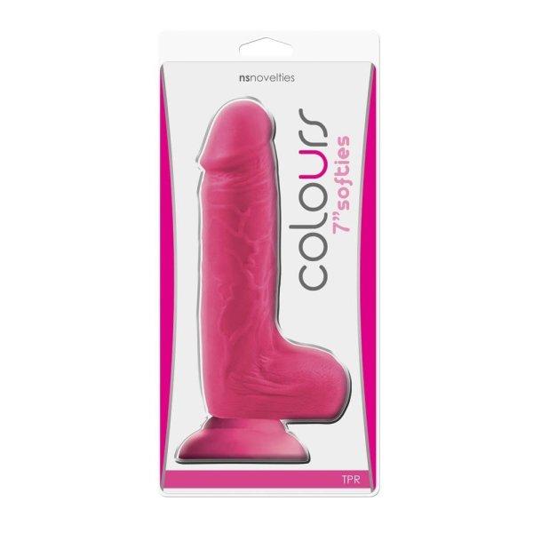  Colours Softies 7 inch Dildo Pink 