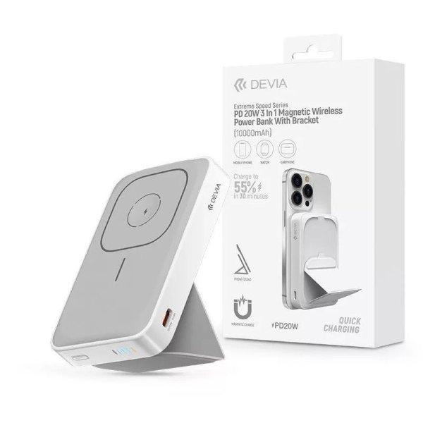 Devia Extreme Speed Series PD 20W 3In 1 Magnetic Wireless 10000mAh PowerBank
White