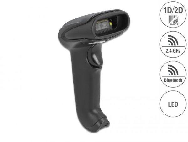 DeLock Barcode Scanner 1D and 2D for 2.4 GHz, Bluetooth or USB