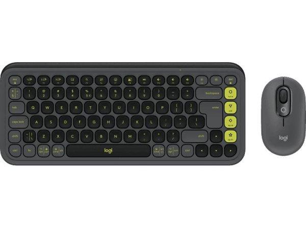 Logitech Pop Icon Wireless Keyboard Combo Graphite US