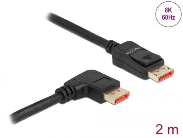 DeLock DisplayPort cable male straight to male 90° right angled 8K 60Hz 2m
Black