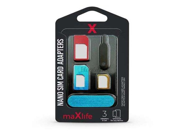 Maxlife Nano és Micro SIM-kártya adapter (3 in 1) kiszedő szerszámmal