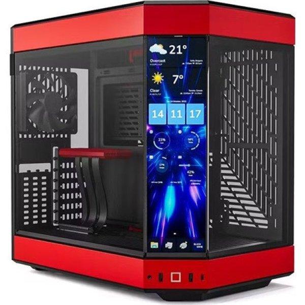 HYTE Y60 táp nélküli ablakos Mid Tower számítógépház piros-fekete +HYTE
Y60 DIY LCD panel