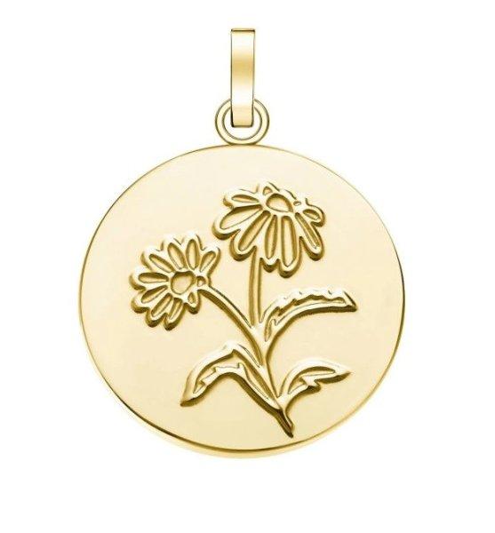 Rosefield Bájos aranyozott medál PE-Gold-Daisy Flower Coin