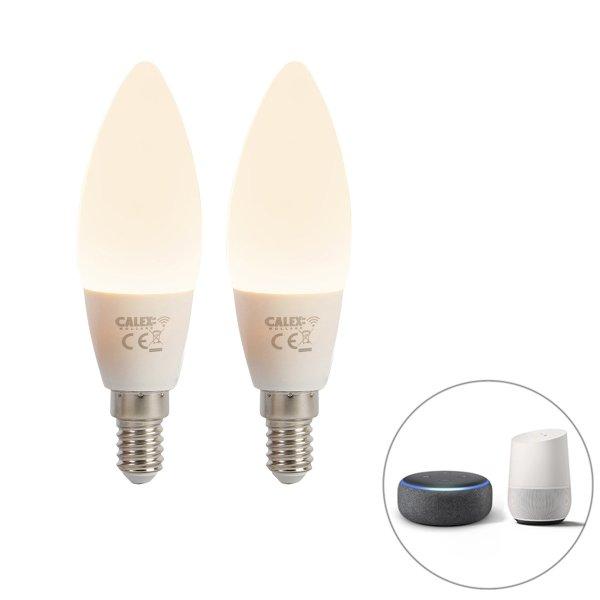 2 db smart E14 LED lámpa készlet B35 4,9W 470 lm 2200-4000K