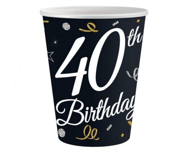 Happy Birthday 40 BandC papír pohár 6 db-os 200 ml