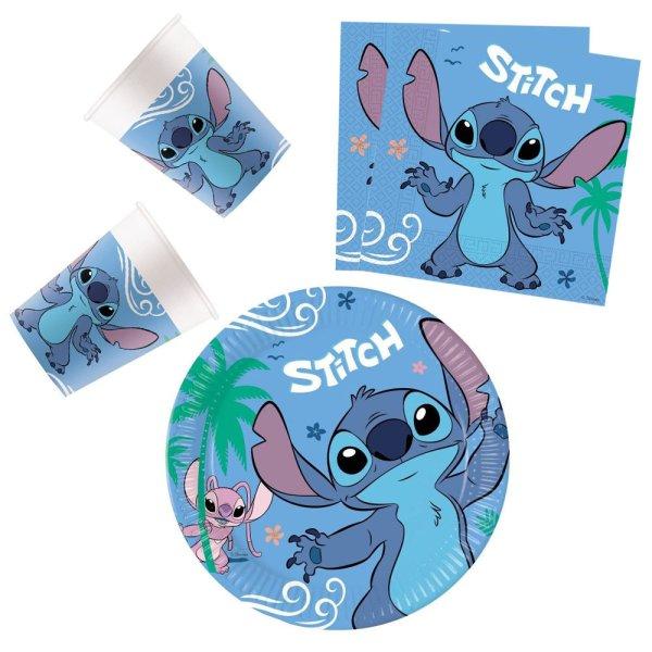 Disney Lilo és Stitch, A csillagkutya Angel party szett 36 db-os 23 cm-es
tányérral