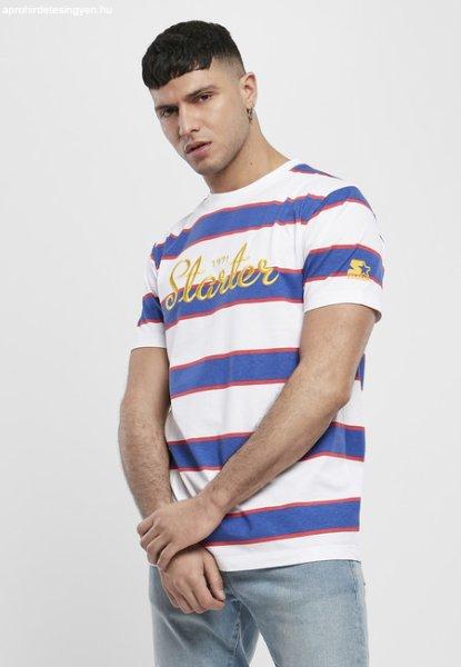 Starter Script Stripe Tee white/ultra marine/starter red