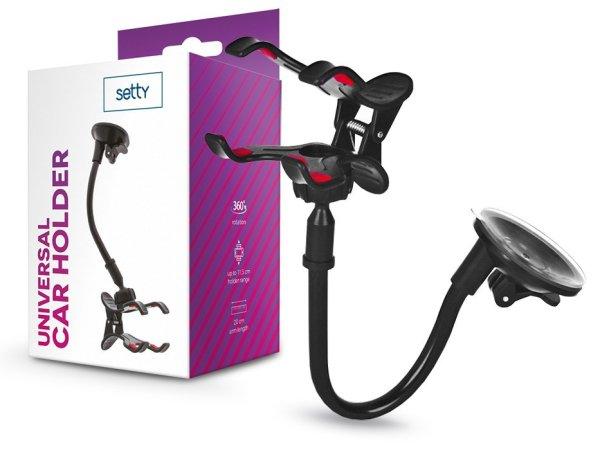 Setty univerzális műszerfalra/szélvédőre helyezhető PDA/GSM autós tartó
- Setty 13485 Car Holder - fekete