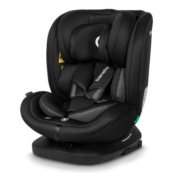 Lionelo gyerekülés Bastiaan i-Size Isofix 360 fok 40-150 cm fekete-carbon