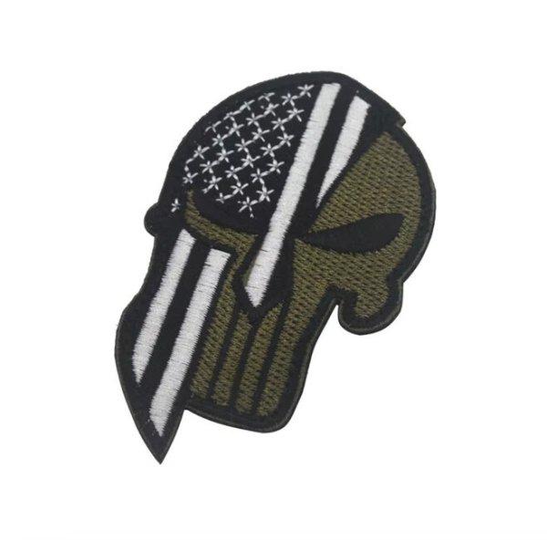 WARAGOD Hímzett patch Punisher, USA fekete