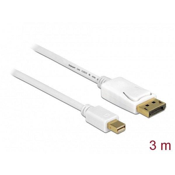 Delock Kábel - 83483 (Mini Displayport 1.2 > Displayport 1.2, 4K@30Hz,
aranyozott, 3m)