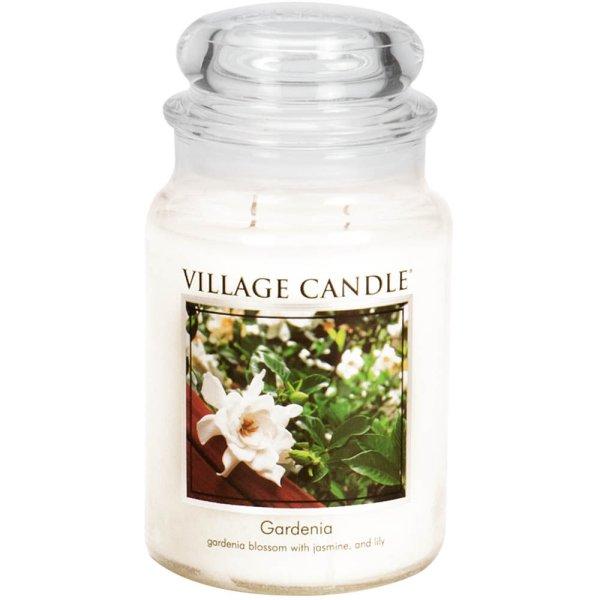 Village Candle Illatgyertya üvegben Gardenia 602 g