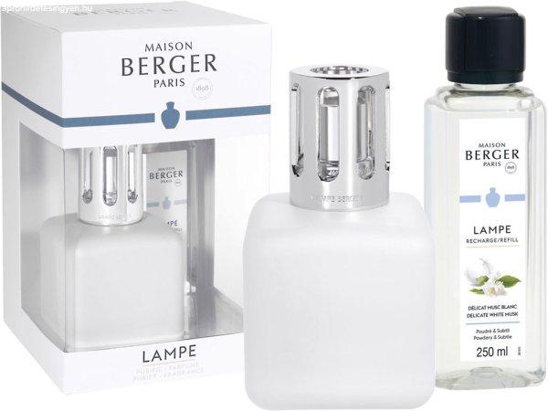 Maison Berger Paris Ajándék szett katalitikus lámpa Glacon
fehér + utántöltő Finom fehér pézsma 250 ml