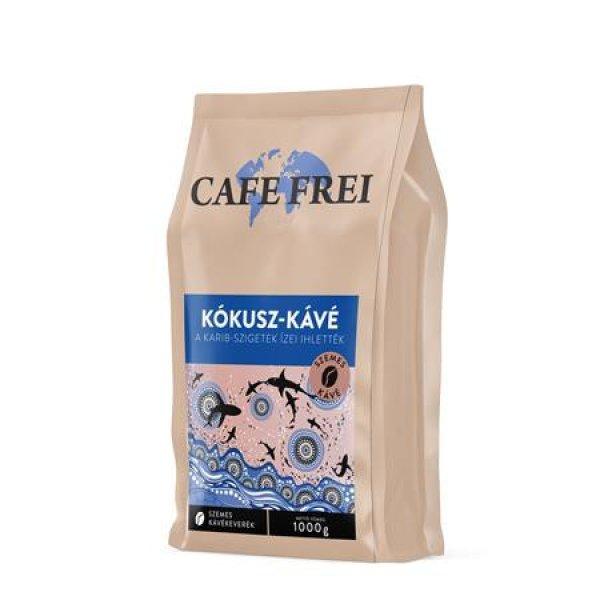 Kávé, pörkölt, szemes, 1000 g, CAFE FREI "Karib-szigetek",
kókuszos