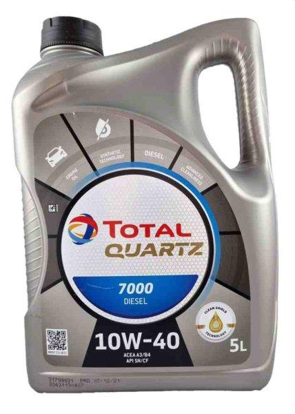 TOTAL QUARTZ DIESEL 7000 5L 10W40 A3/B4 SL/CF