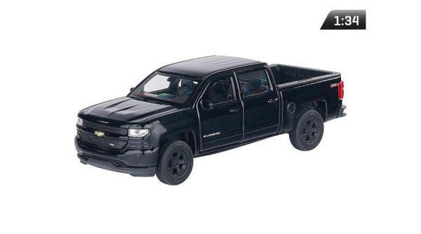 Makett autó, 1:34, Chevrolet Silverado 2017, fekete