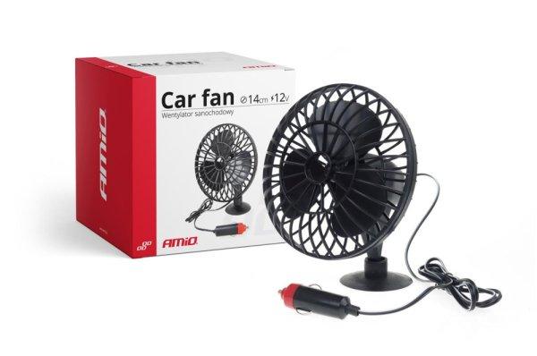 Amio, Ventilátor 14cm, tapadókorongos, 12V