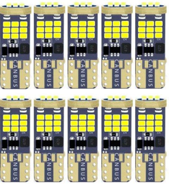 T10-2016-27LED - W5W Helyzetjelző - CANBUS - 12/24V - 10DB-os