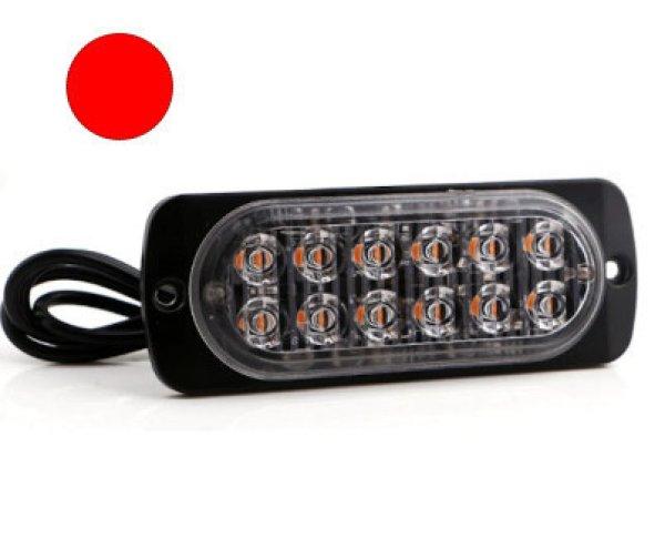 18073 12LED-es stroboszkóp PIROS - E jel - 12-24V 