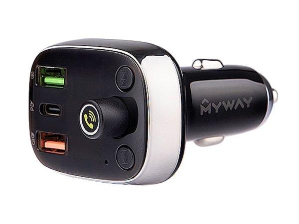 Myway Fm-Adó Usb-C Voltmérővel És Kihangosítóval 12 / 24V Cm63011