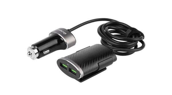 MYWAY 12/24V Töltő, 2X USB + 2X USB 5.1A, 100 CM-ES kábel, rögzítővel
(megszűnt termék)