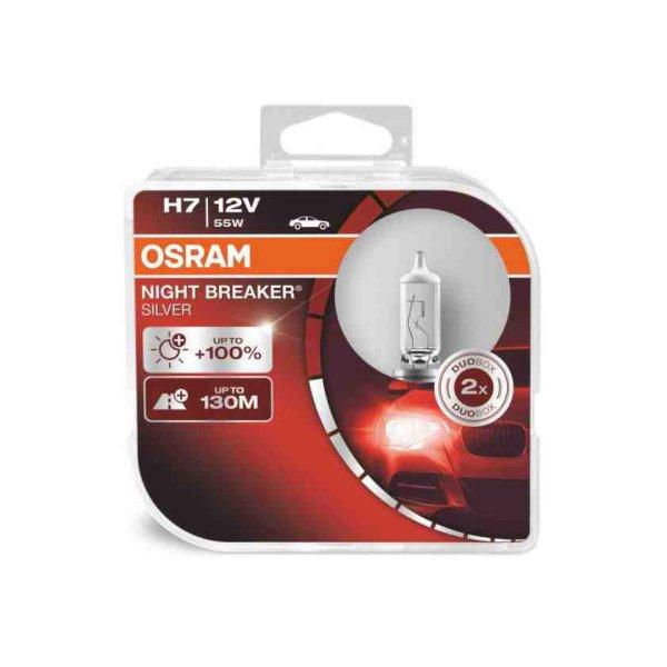 Osram 12V H7+100% Nightbreaker Silver 64210Nbs-2Db