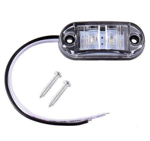 25002 2LED-es Szélességjelző-helyzetjelző - E-jeles - fehér - 12-24V