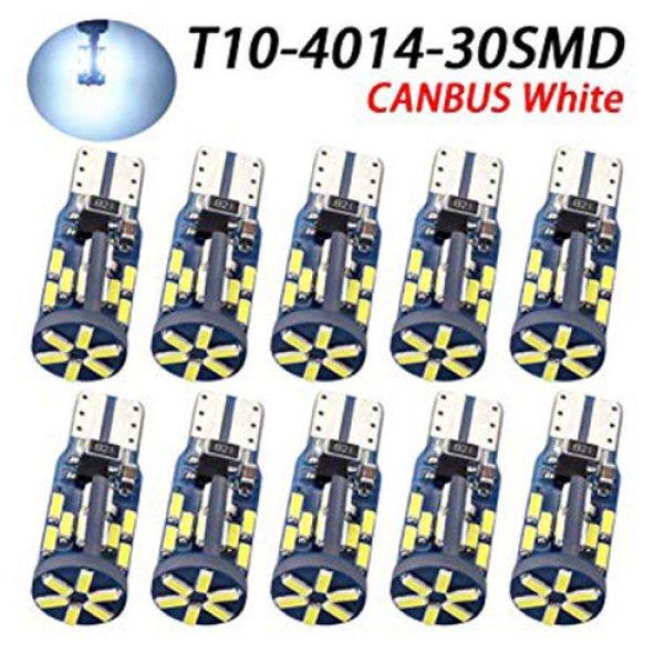 12/24V Canbus 10Db-Os T10-4014-30Smd Fehér