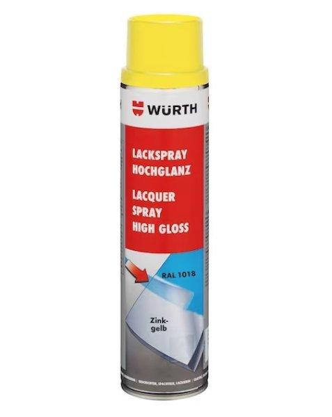 Würth Lakkspray Magasfényű Cinksárga Ral 1018 600Ml