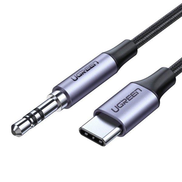 3,5 Mm-Es Mini Jack Aux Kábel Az Usb-C Ugreen Av143-Hoz, 1 M (Szürke)