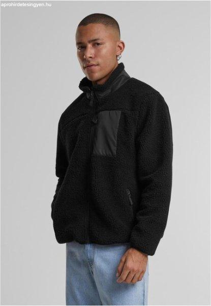 Urban Classics Teddy Jacket With Stand Up Collar black