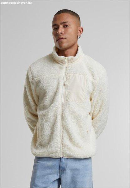 Urban Classics Teddy Jacket With Stand Up Collar whitesand