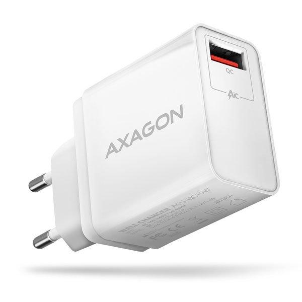 AXAGON ACU-QC19W hálózati adapter, 1x QC3.0/AFC/FCP/SMART, 19 W, fehér