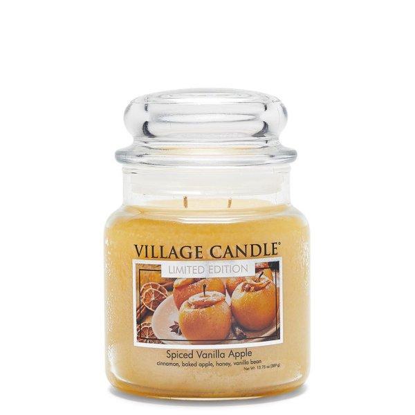 Village Candle Illatgyertya üveg mécsesben Spiced Vanilla Apple 389 g