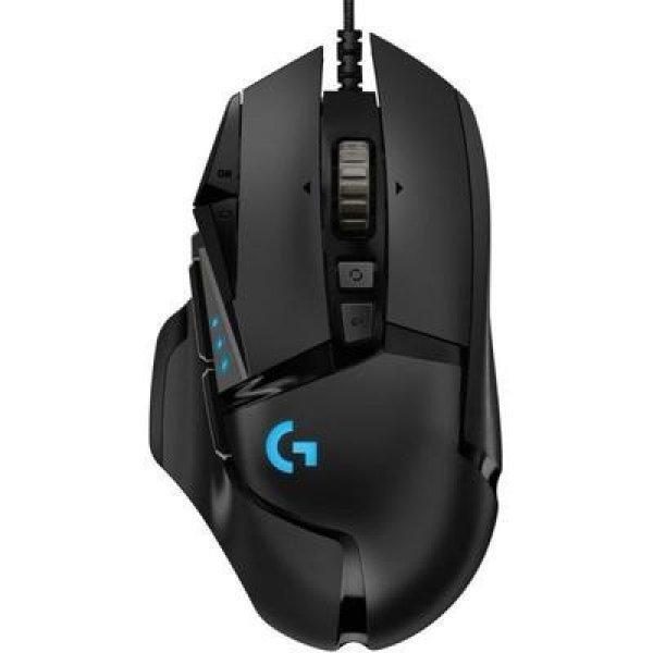 LOGITECH Egér - G502 HERO Lightsync RGB Vezetékes Gaming, Fekete