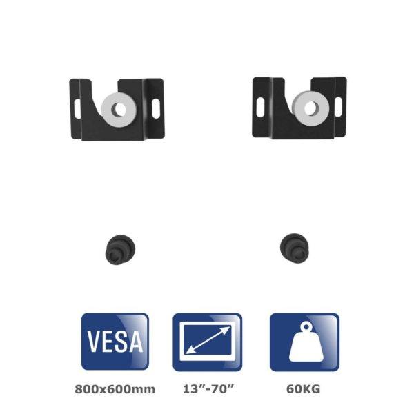 Akyga AK-MB-12 Universal LCD Wall Mount Bracket 60kg VESA 600x400mm
13"-70"