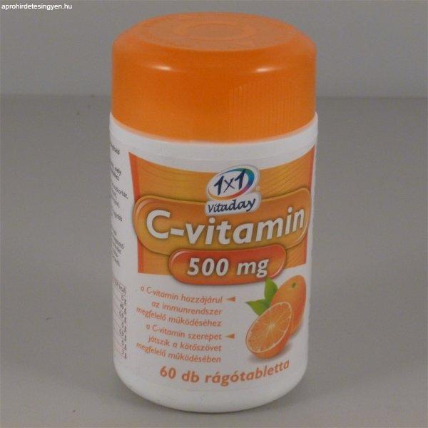 1x1 vitaday c-vitamin 500mg rágótabletta narancs 60 db